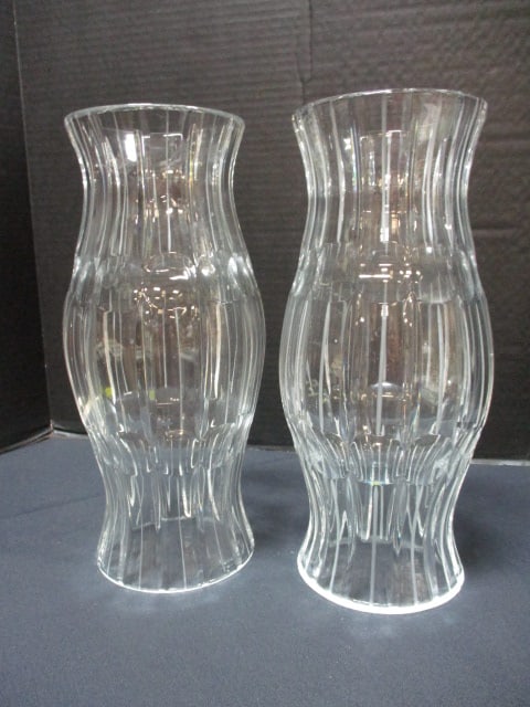 2 Lead Crystal Hurricanes (12"): . 