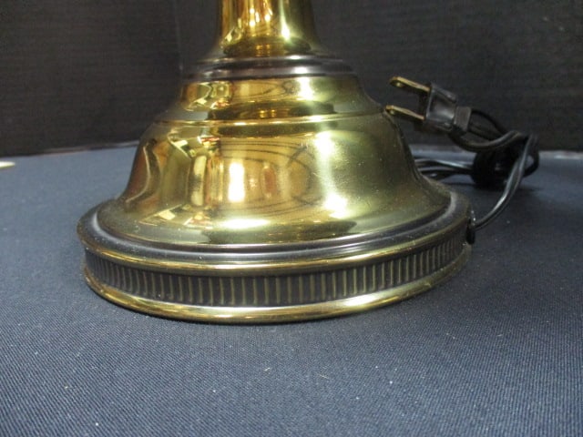 Brass Lamp w/Glass Globe - 6