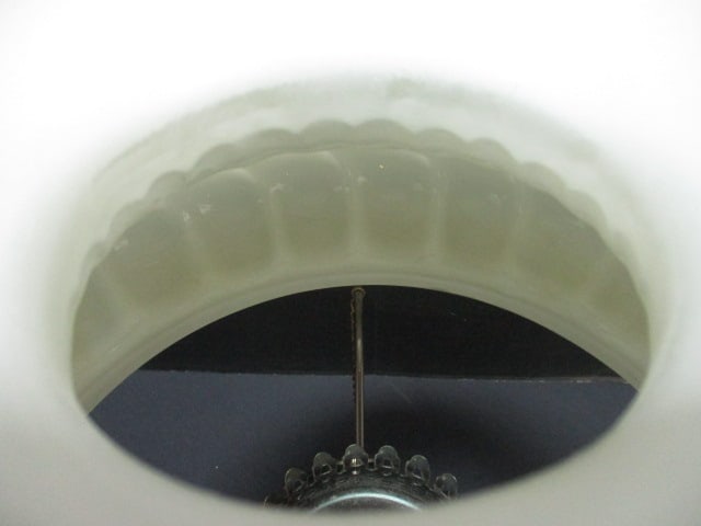 Brass Lamp w/Glass Globe - 7