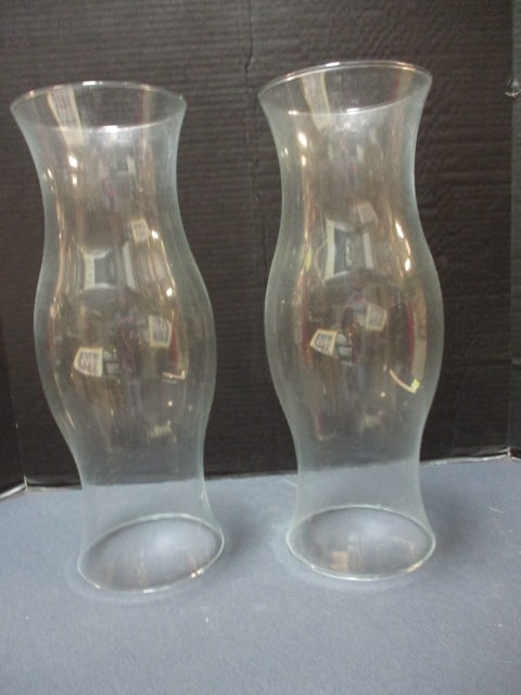 2 Glass Shades & 4 Glass Hurricanes - 12