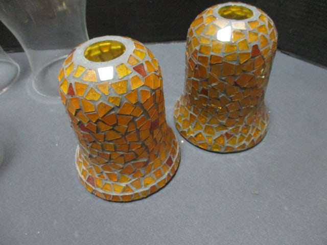 2 Glass Shades & 4 Glass Hurricanes - 5