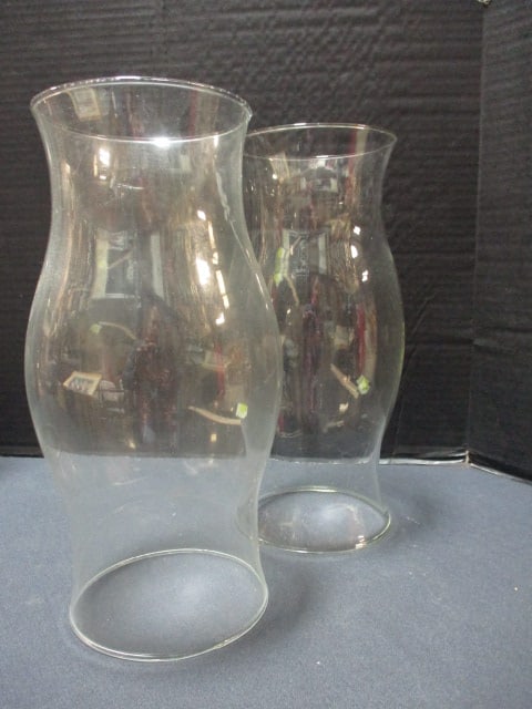2 Glass Shades & 4 Glass Hurricanes - 8