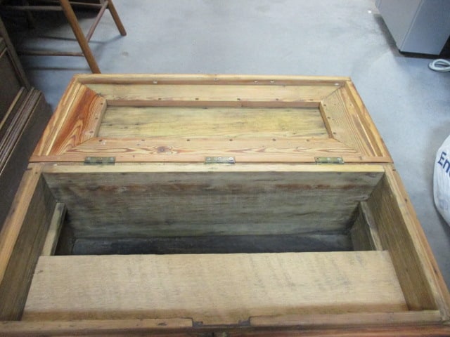 Antique Wood Trunk/Tool Chest - 5