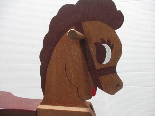 Vintage Wood Rocking Horse - 3