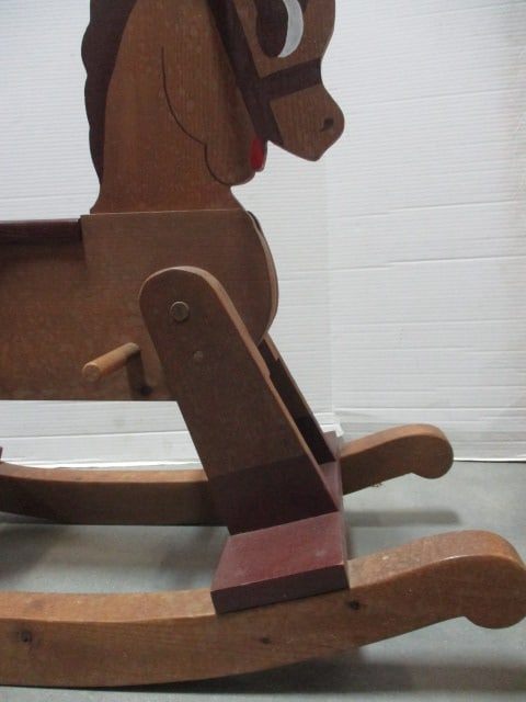Vintage Wood Rocking Horse - 4