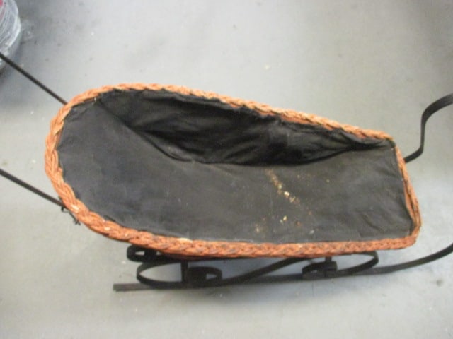 Decorative Wicker & Metal Christmas Sled - 3