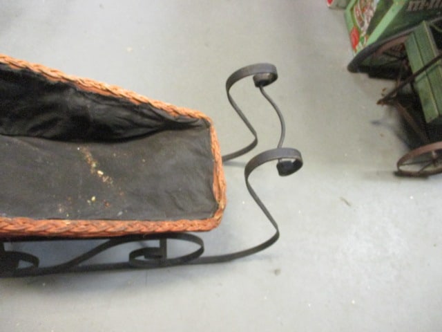 Decorative Wicker & Metal Christmas Sled - 4