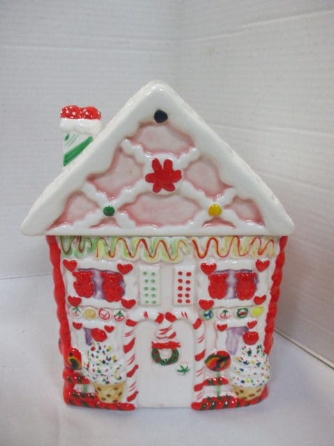 Christmas Cookie Jar, Lighted Gingerbread House, Ceramic Tree, & - 17