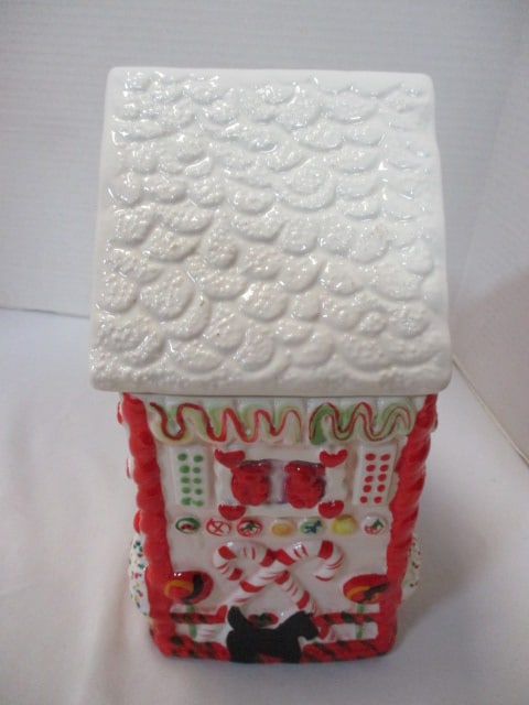 Christmas Cookie Jar, Lighted Gingerbread House, Ceramic Tree, & - 18