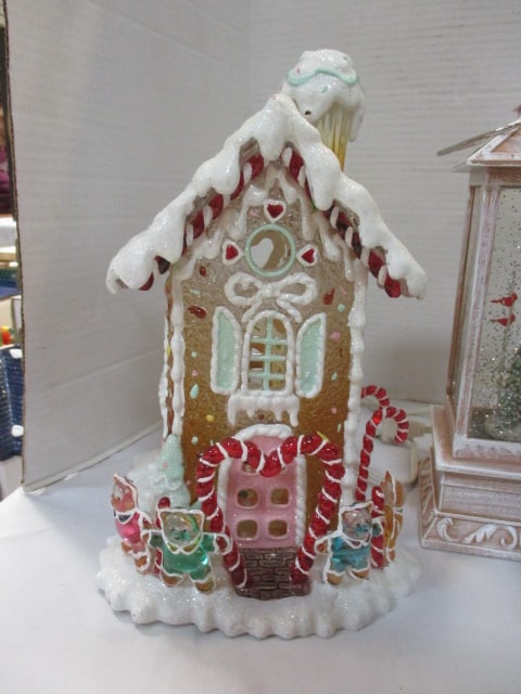 Christmas Cookie Jar, Lighted Gingerbread House, Ceramic Tree, & - 2