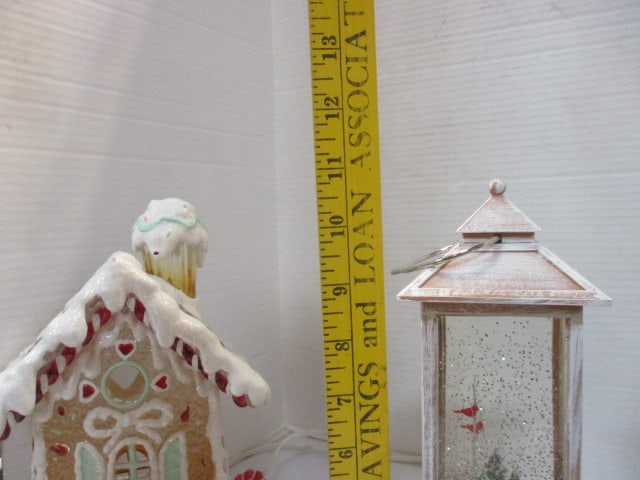 Christmas Cookie Jar, Lighted Gingerbread House, Ceramic Tree, & - 9