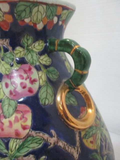 Pomegranate Vase w/Ornate Handles - 3