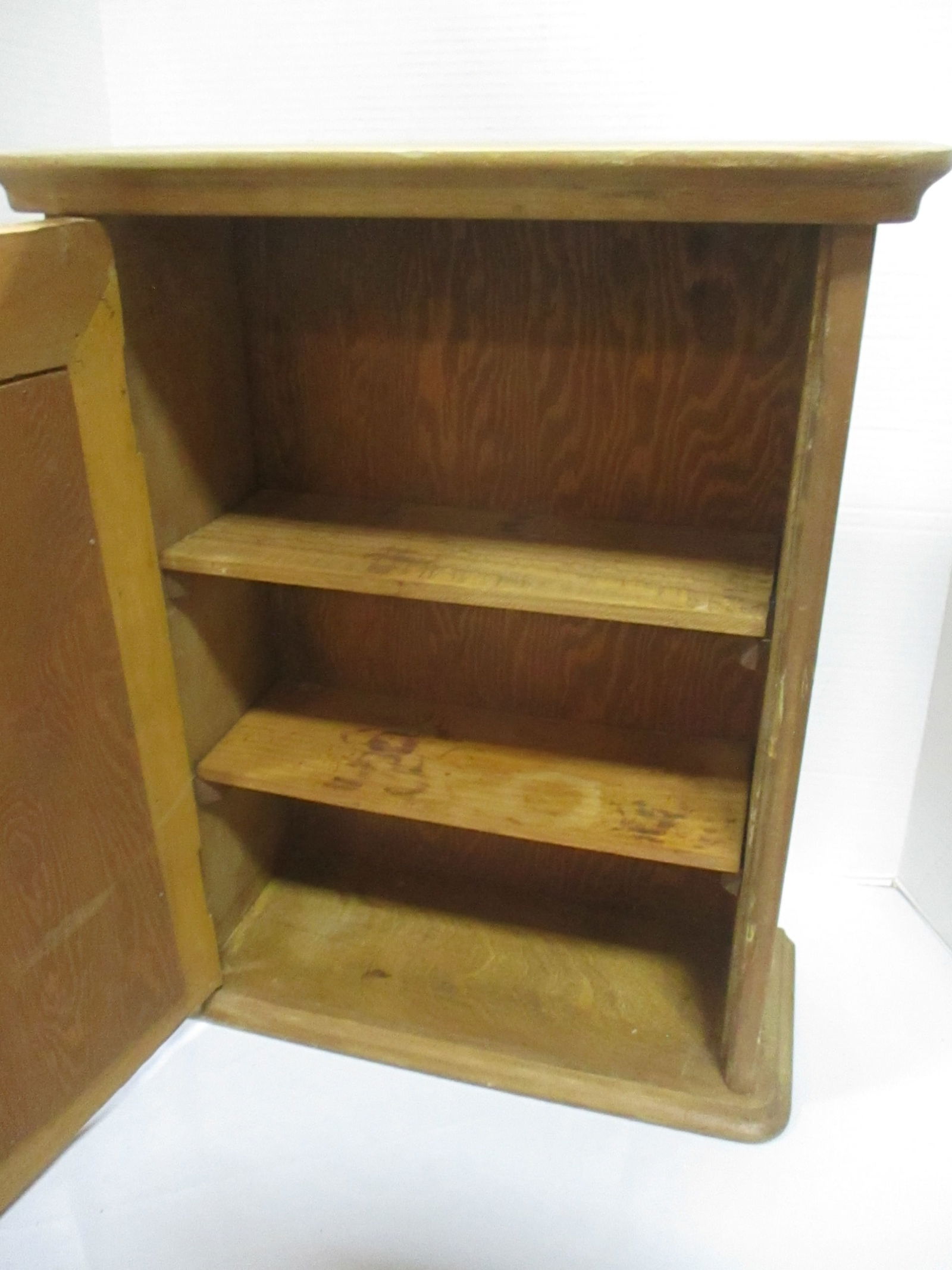 Vintage Wood Medicine/Apothecary Cabinet w/Bevel Mirror - 6