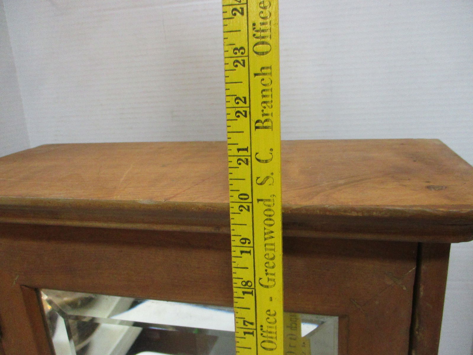 Vintage Wood Medicine/Apothecary Cabinet w/Bevel Mirror - 9