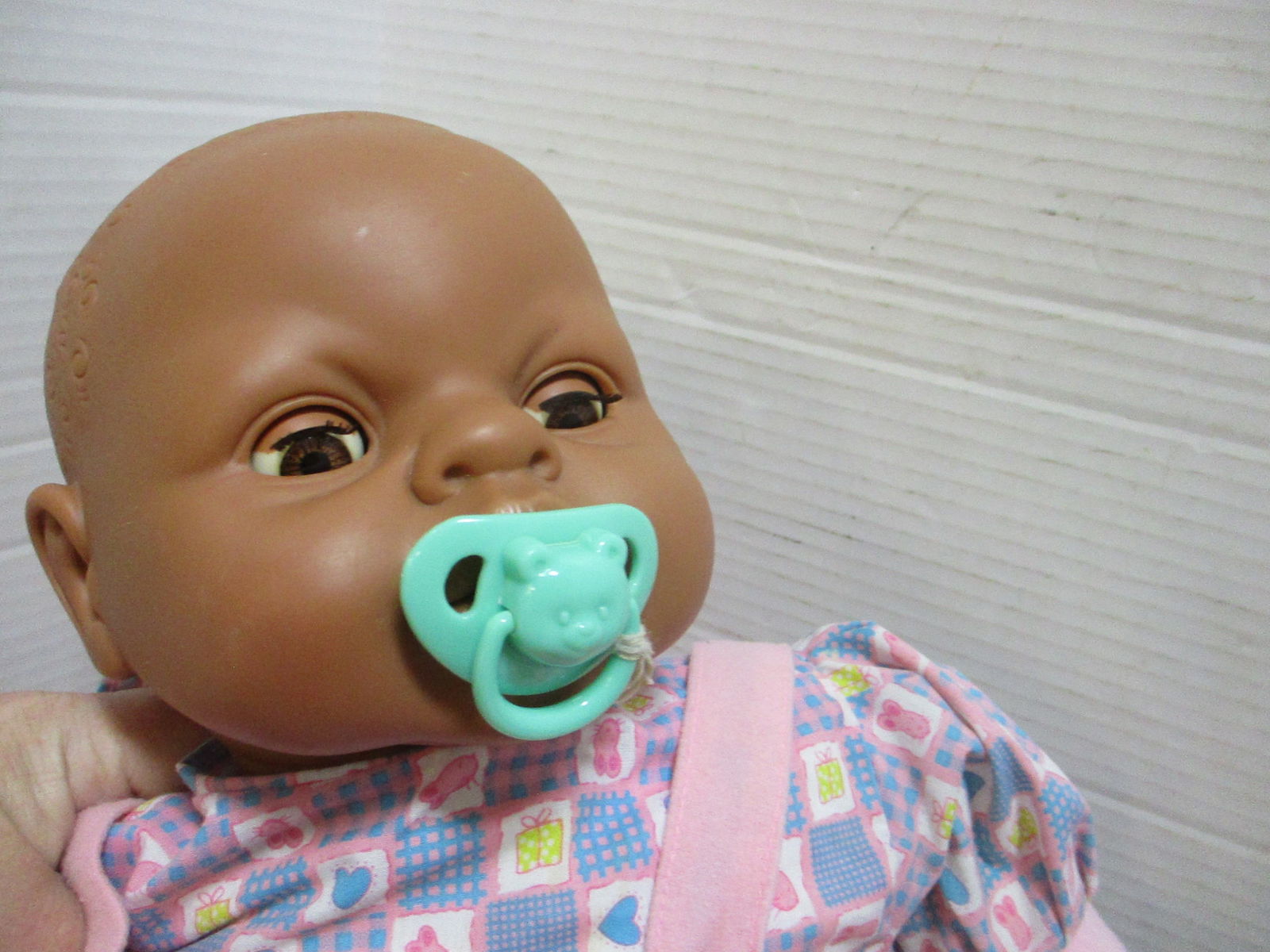 Wood Doll Bed w/Soft Body Doll 19" - 4