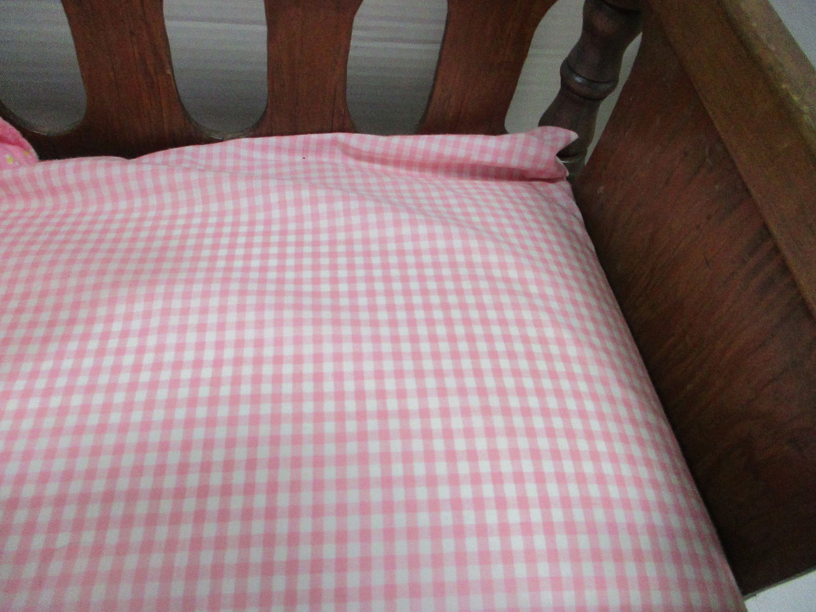 Wood Doll Bed w/Soft Body Doll 19" - 8