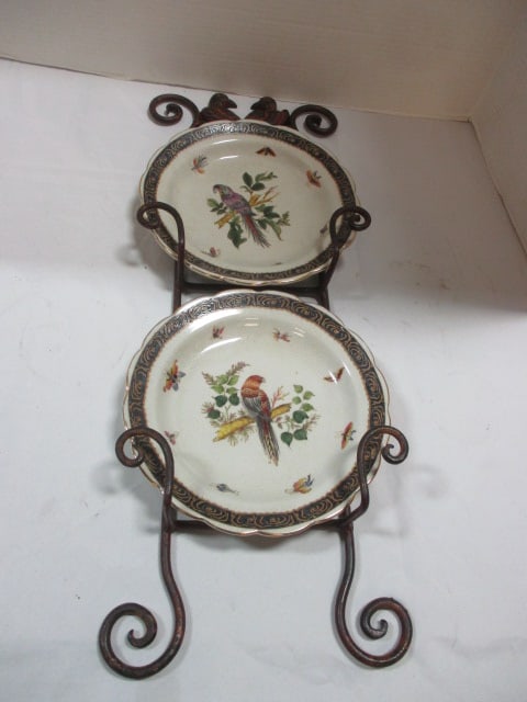 Double Plate Rack w/2 9" Bird Plates: . 