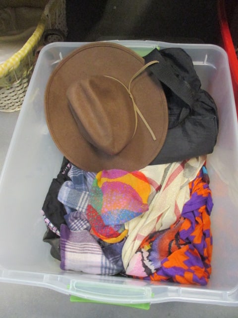 Bagallini Bag, Eddy Bros. Hat, Ladies Scarves: . 