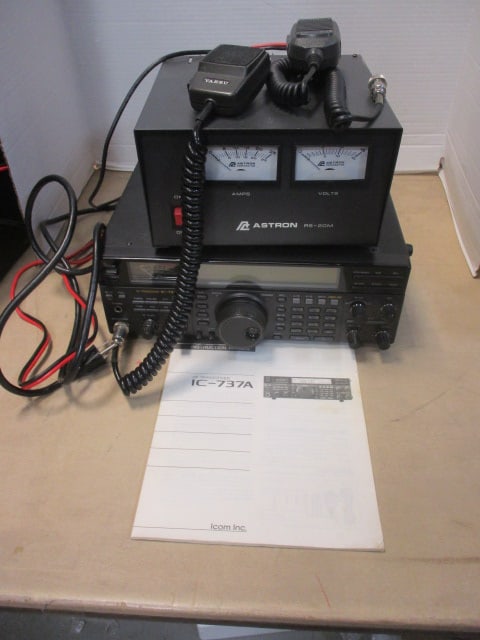 Astron RS-20M Dual Meter Power Supply, Icom HF Transceiver: Used for Ham Radio Operations