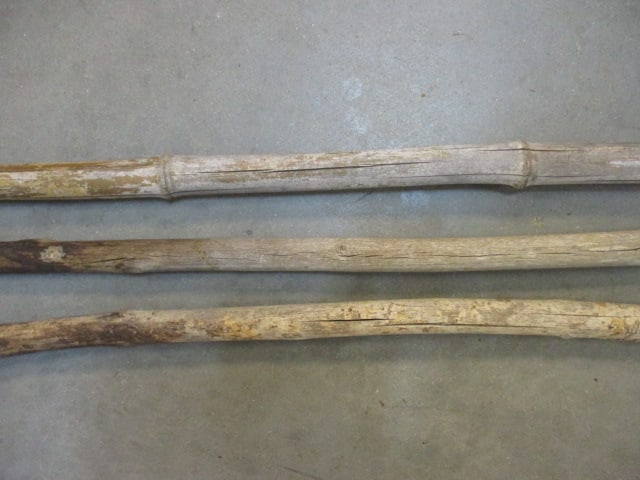 8 Handmade Canes of Various Trees, Carving, lengths and shapes - 11