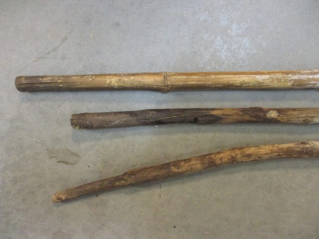 8 Handmade Canes of Various Trees, Carving, lengths and shapes - 12