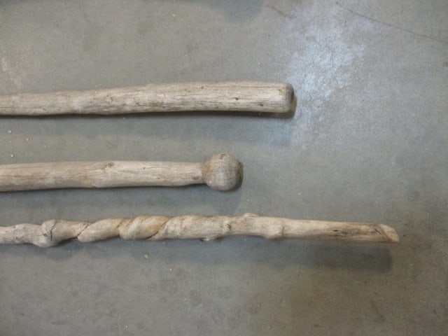 8 Handmade Canes of Various Trees, Carving, lengths and shapes - 7