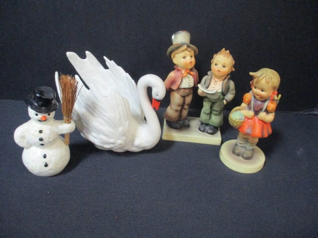 4 Vintage Goebel (West Germany) Figurines - Hummel, Snowman, Swan (1 of 14)