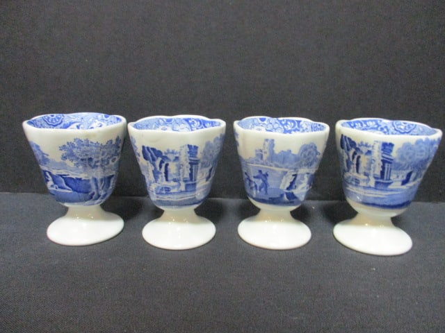 4 Spode "Blue Italian" Egg Cups: 2 1/2" each