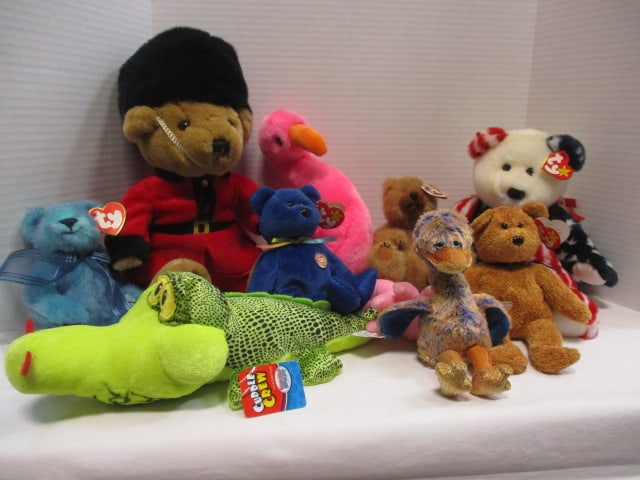 Lot of Ty Beanie Babies and Stuffed Animals - Most Still with Tags (1 of 16)