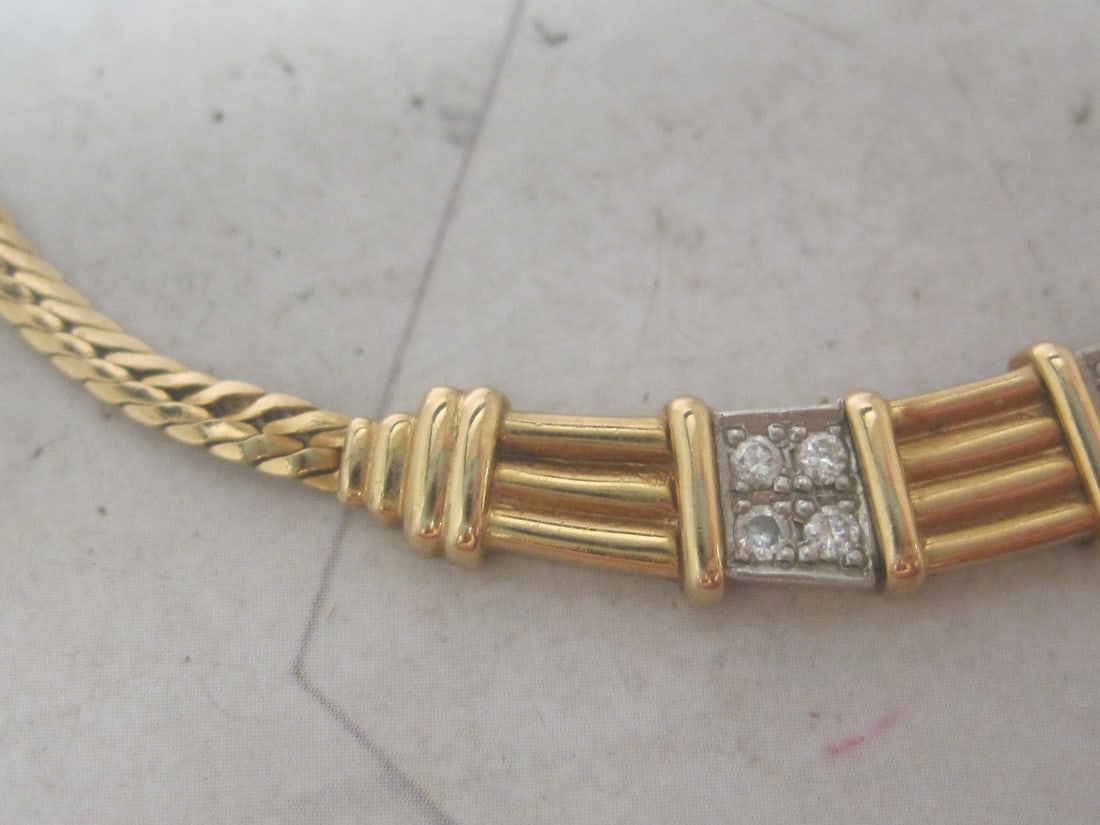 16" 18k Gold Diamond Necklace - 3