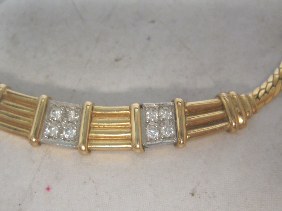 16" 18k Gold Diamond Necklace - 4