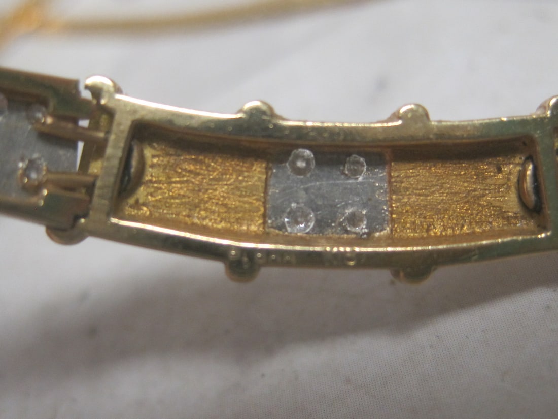 16" 18k Gold Diamond Necklace - 7