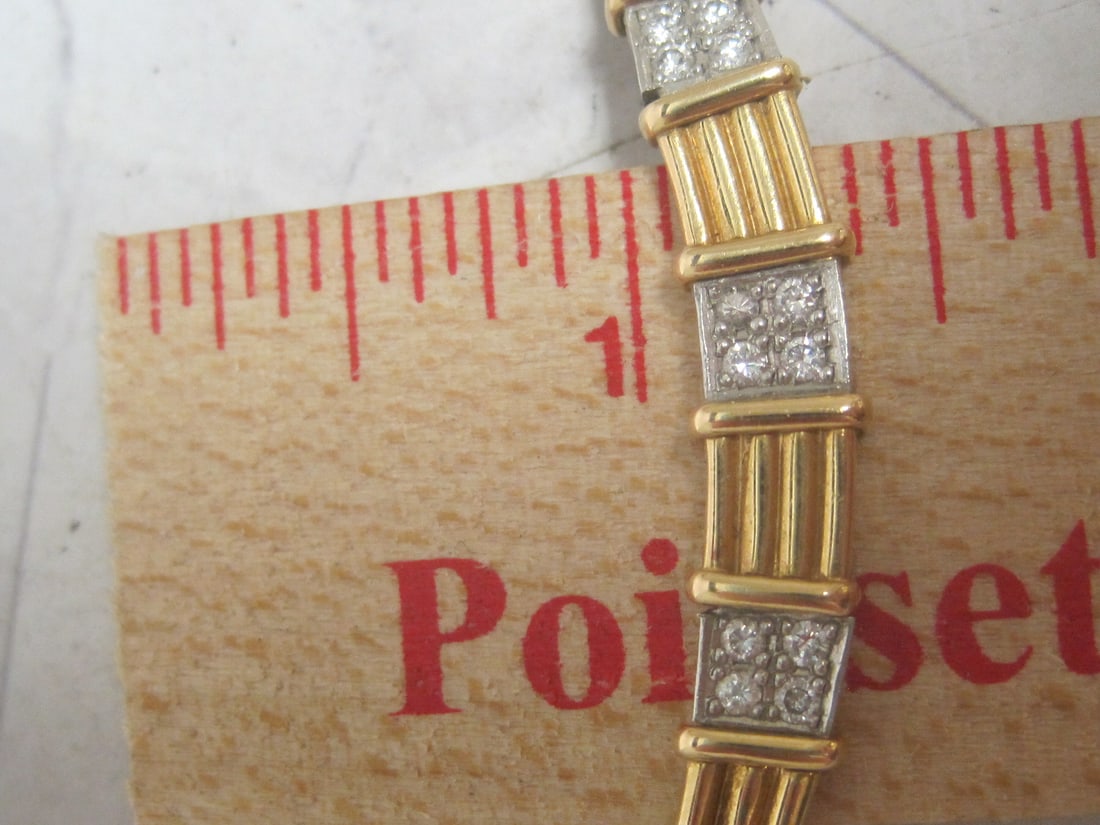 16" 18k Gold Diamond Necklace - 8