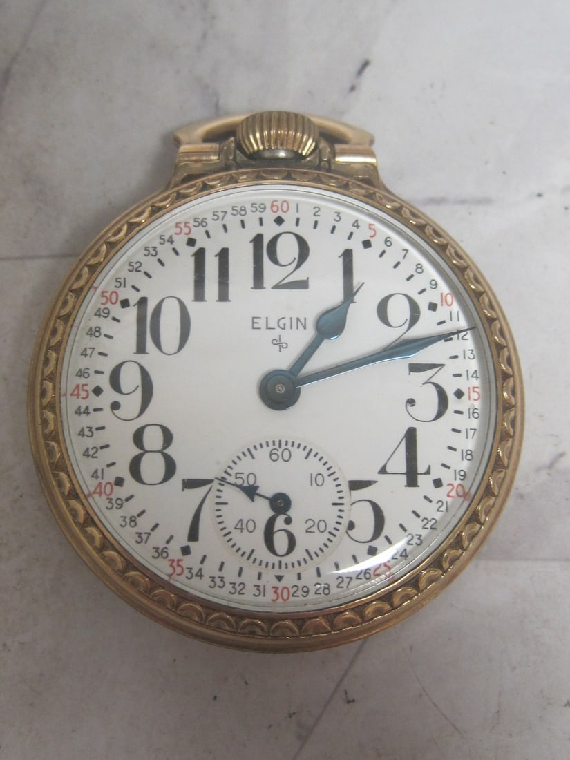 10k Rolld Gold Plate Elgin 17 Jewels Pocketwatch: Not running 