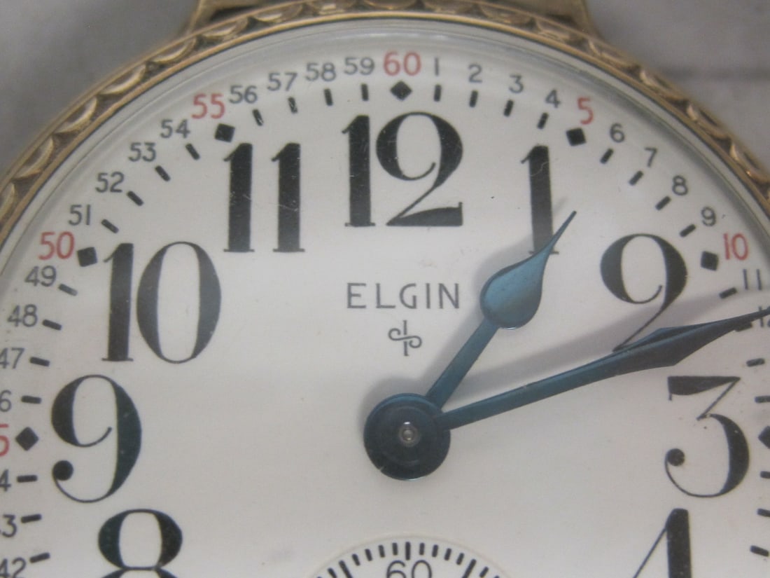 10k Rolld Gold Plate Elgin 17 Jewels Pocketwatch - 2