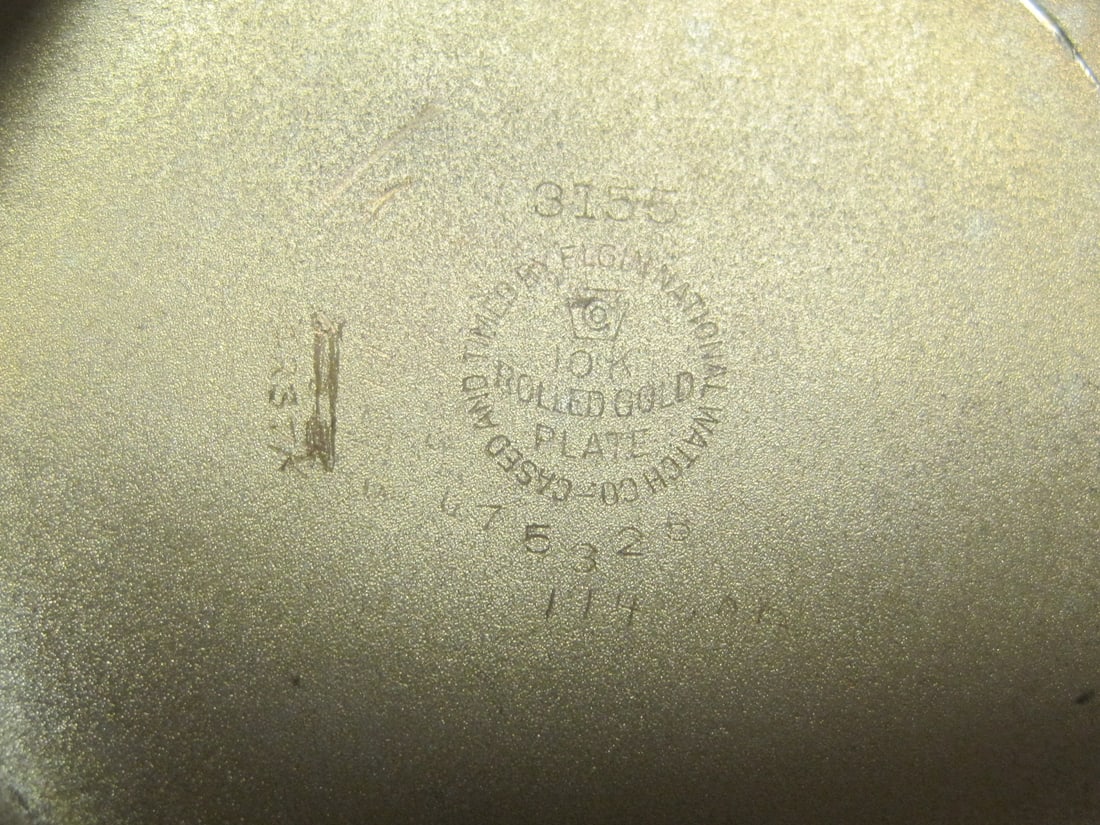 10k Rolld Gold Plate Elgin 17 Jewels Pocketwatch - 7