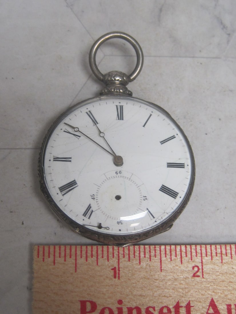 Tobias Antique London Silver Pocketwatch - 11