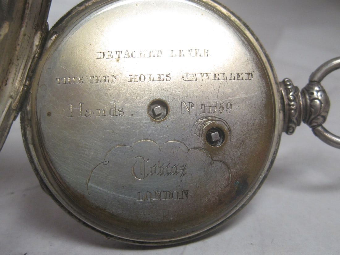 Tobias Antique London Silver Pocketwatch - 6