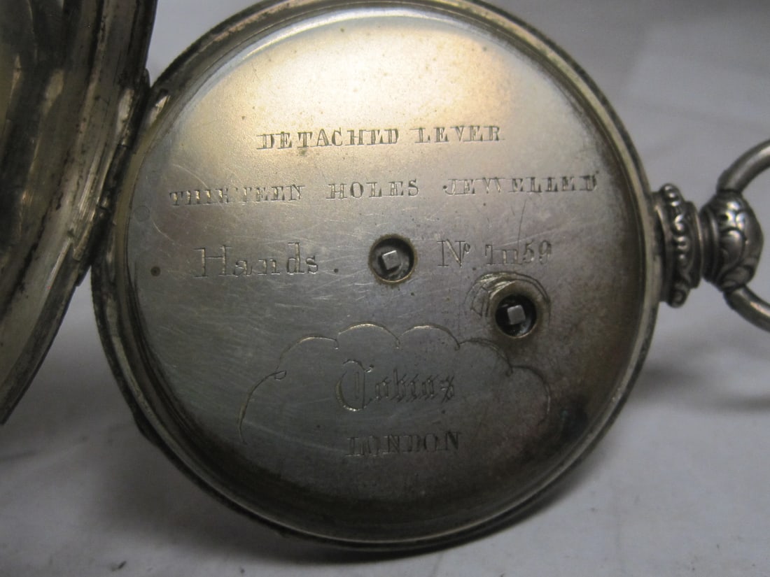 Tobias Antique London Silver Pocketwatch - 7