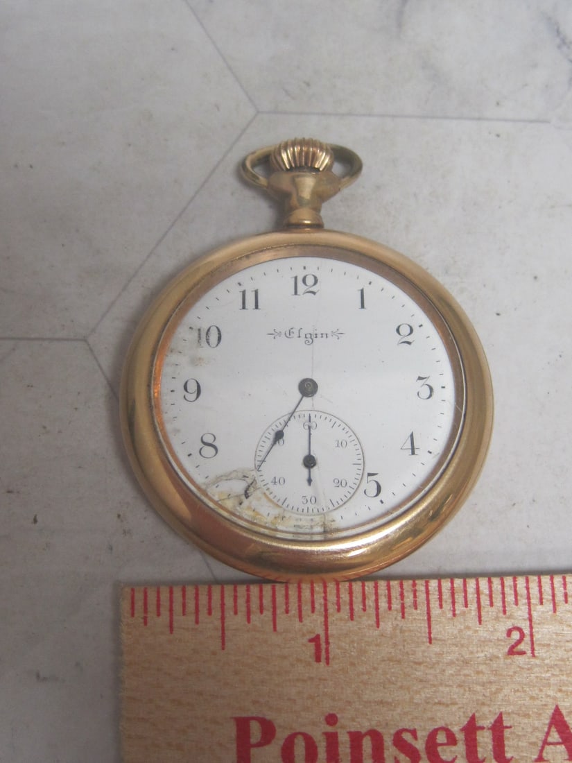 14k Gold Elgin 17 Jewels Pocketwatch - 10