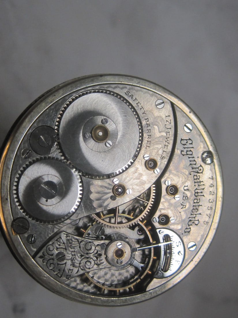 14k Gold Elgin 17 Jewels Pocketwatch - 5