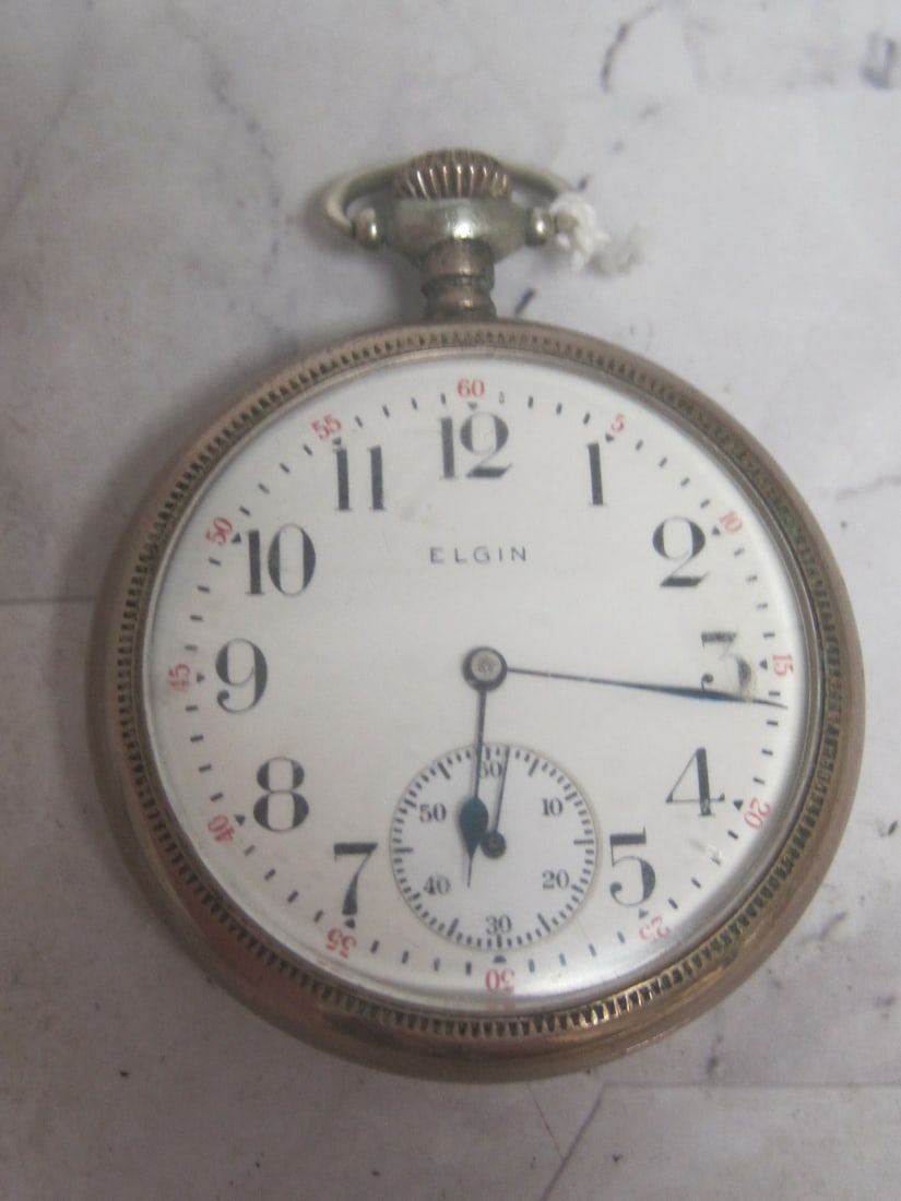 Elgin 7 Jewels Nickel Case Pocketwatch: Not running 