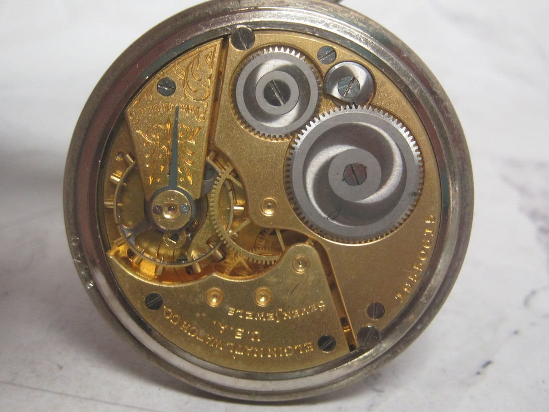 Elgin 7 Jewels Nickel Case Pocketwatch - 5