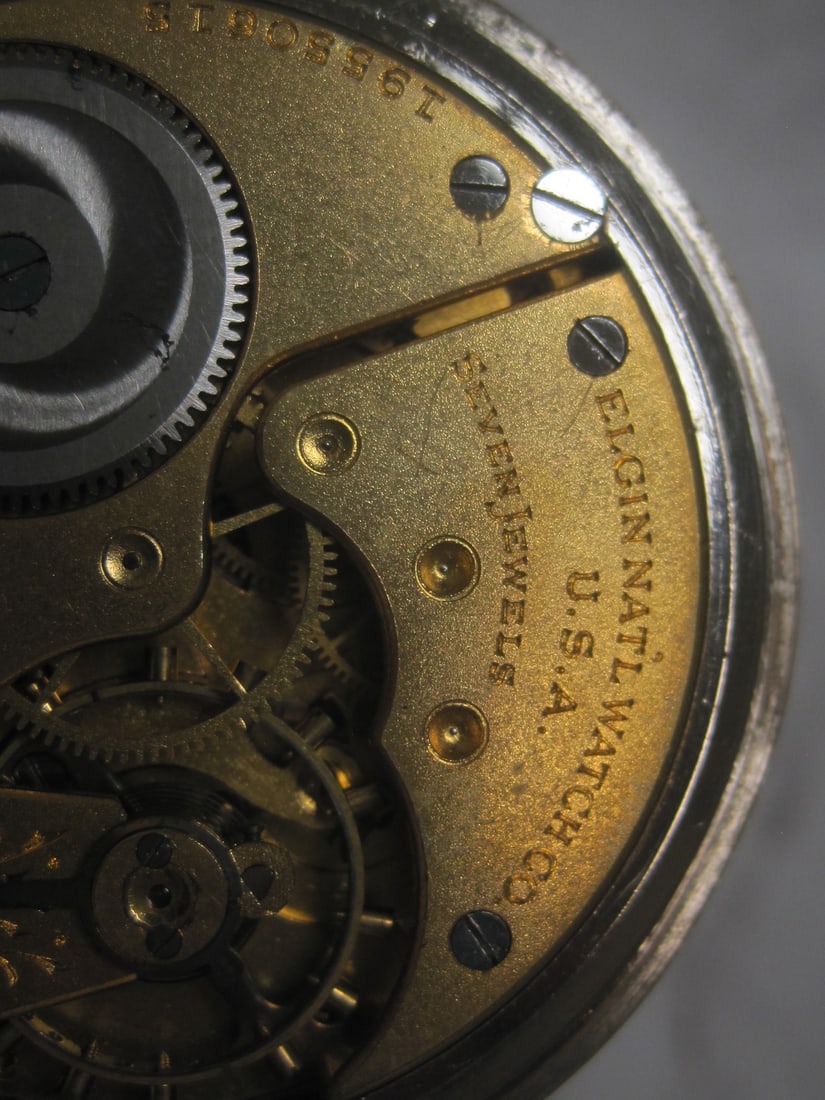 Elgin 7 Jewels Nickel Case Pocketwatch - 6