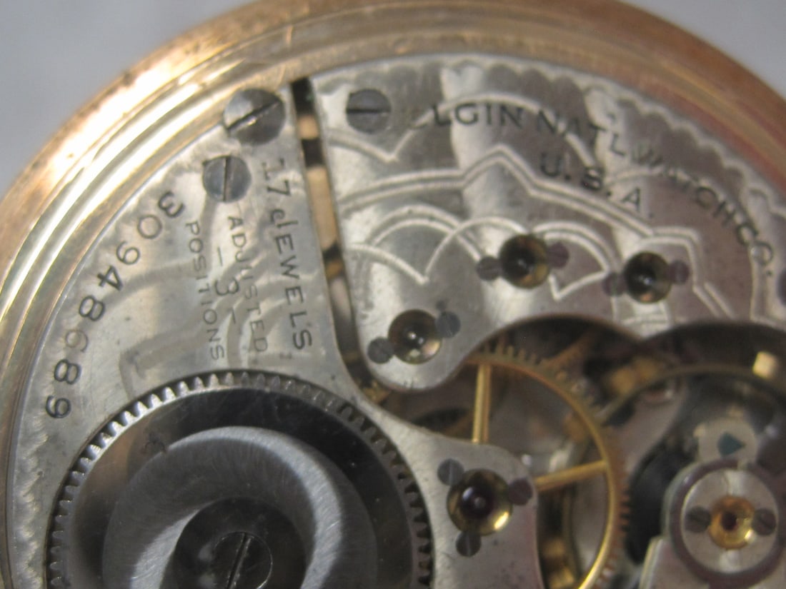 Elgin B.W. Raymond Model 17 Jewels 10k Gold-filled Pocketwatch - 6