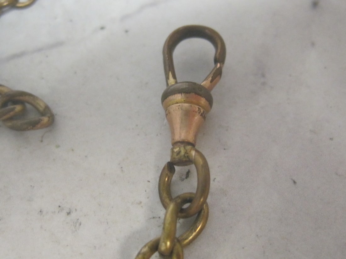 11.5" Antique Gold-filled Pocketwatch Chain - 3