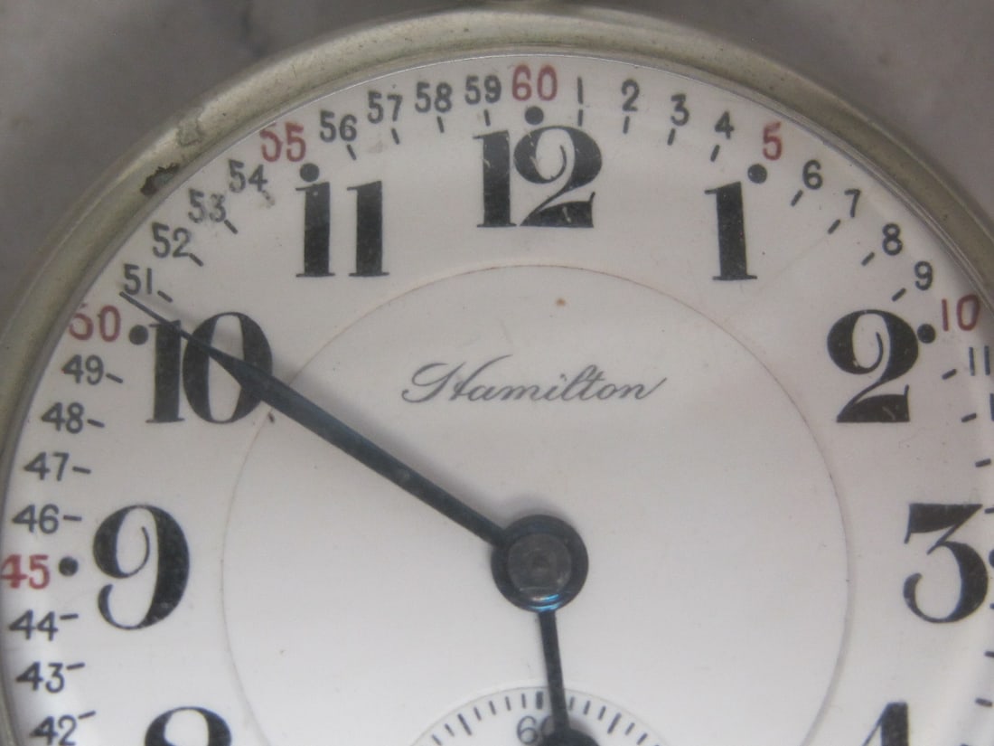 Hamilton 17 Jewels Silverode Pocketwatch - 2