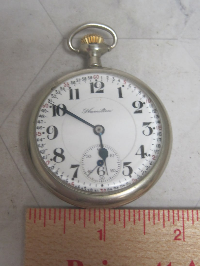 Hamilton 17 Jewels Silverode Pocketwatch - 8
