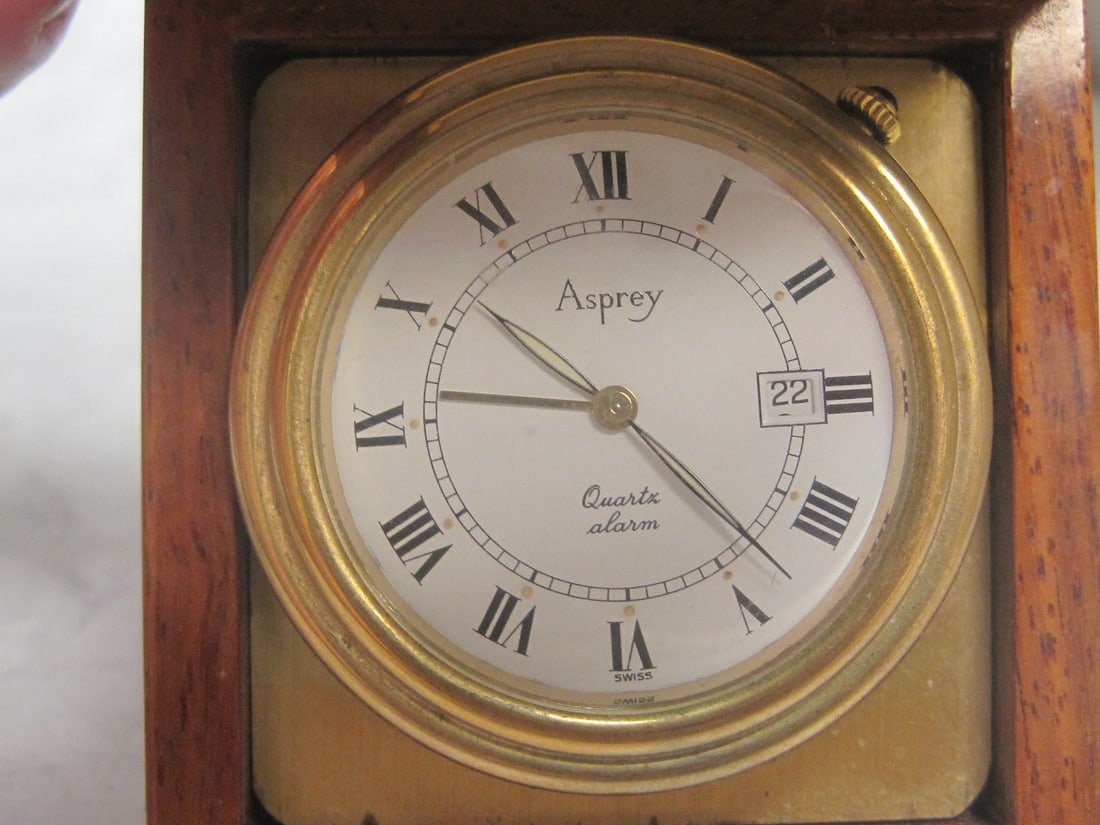 Asprey London Clock in Redwood Case - 2