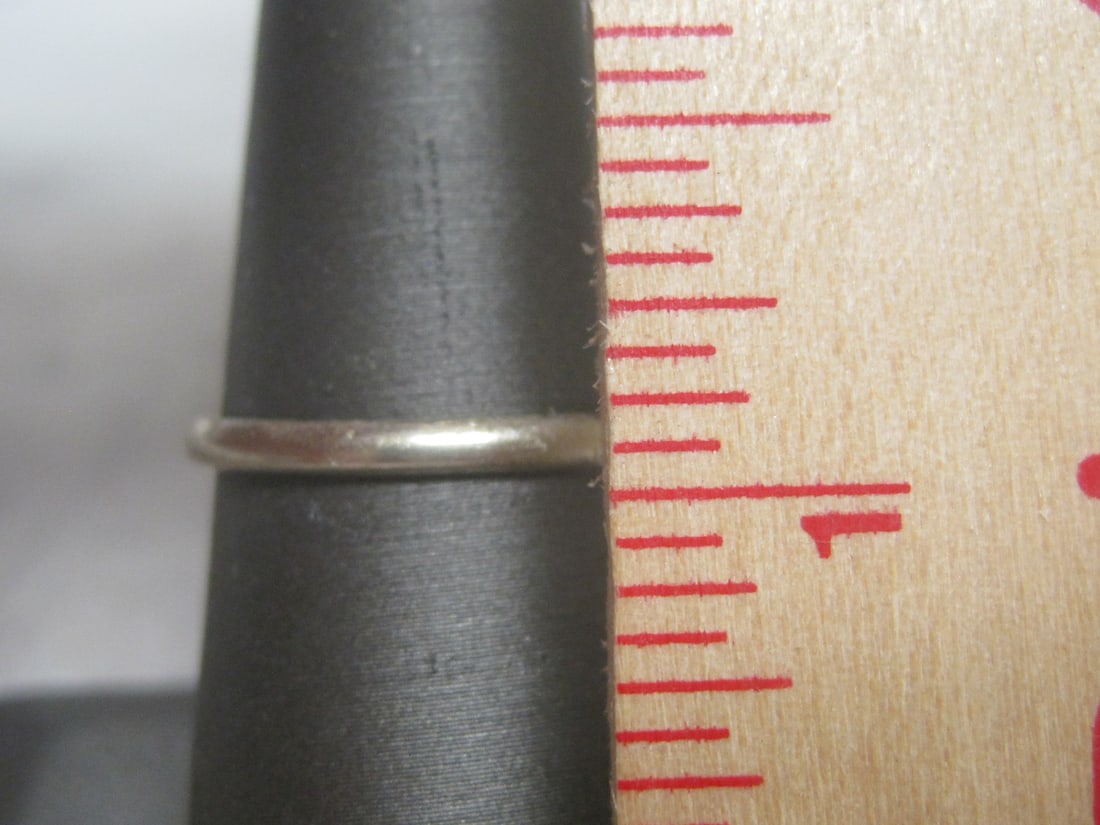 14k White Gold Band Ring - 2